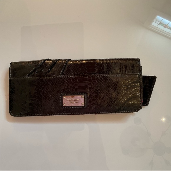 Nine West Faux Snakeskin Clutch - Picture 8 of 10